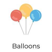 trendiga ballonger koncept vektor