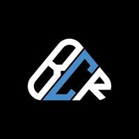 bcr-Buchstabenlogo kreatives Design mit Vektorgrafik, bcr-einfaches und modernes Logo in runder Dreiecksform. vektor