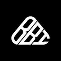 bbi Letter Logo kreatives Design mit Vektorgrafik, bbi einfaches und modernes Logo in runder Dreiecksform. vektor