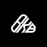 bkb brev logotyp kreativ design med vektor grafisk, bkb enkel och modern logotyp i runda triangel form.