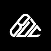 bdc brev logotyp kreativ design med vektor grafisk, bdc enkel och modern logotyp i runda triangel form.