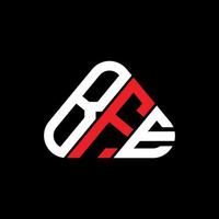 bfe Brief Logo kreatives Design mit Vektorgrafik, bfe einfaches und modernes Logo in runder Dreiecksform. vektor