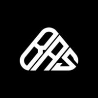 Bas Letter Logo kreatives Design mit Vektorgrafik, Bas einfaches und modernes Logo in runder Dreiecksform. vektor
