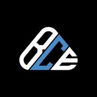 bce Brief Logo kreatives Design mit Vektorgrafik, bce einfaches und modernes Logo in runder Dreiecksform. vektor