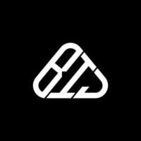 bij Brief Logo kreatives Design mit Vektorgrafik, bij einfaches und modernes Logo in runder Dreiecksform. vektor