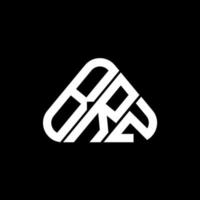brz brev logotyp kreativ design med vektor grafisk, brz enkel och modern logotyp i runda triangel form.