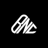 bnc brev logotyp kreativ design med vektor grafisk, bnc enkel och modern logotyp i runda triangel form.