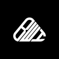 bwi Letter Logo kreatives Design mit Vektorgrafik, bwi einfaches und modernes Logo in runder Dreiecksform. vektor