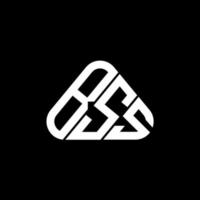 bss brev logotyp kreativ design med vektor grafisk, bss enkel och modern logotyp i runda triangel form.