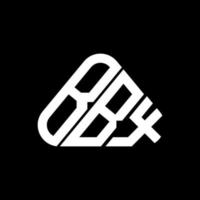 bbx brev logotyp kreativ design med vektor grafisk, bbx enkel och modern logotyp i runda triangel form.