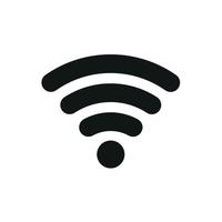 WLAN-Symbol, abgerundetes WLAN-Logo auf weißem Hintergrund vektor