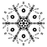 monochrome kreisförmige geometrische Verzierung. rundes Mandala. vektor