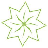 blattgrünes Ornamentdesign und Symbolvektorvorlage vektor