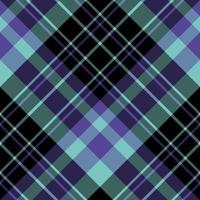 Nahtloses Muster in einfachen schwarzen, violetten und dezenten blauen Farben für Plaid, Stoff, Textil, Kleidung, Tischdecke und andere Dinge. Vektorbild. 2 vektor