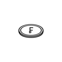 französische währung, frankreich geld symbol symbol. Französischer Franken, FRF-Zeichen. Vektor-Illustration vektor