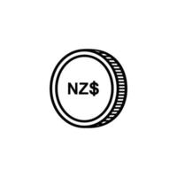 Neuseeland-Währungssymbol Symbol. neuseeland-dollar, nzd-zeichen. Vektor-Illustration vektor