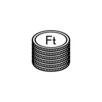 Symbol für ungarische Währung. Ungarischer Forint, Huf. Vektor-Illustration vektor