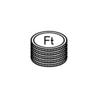 Symbol für ungarische Währung. Ungarischer Forint, Huf. Vektor-Illustration vektor