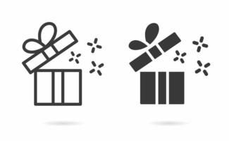 Geschenkbox-Symbol. Vektor-Illustration. vektor