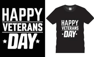 typografi veteraner dag kreativ t-shirt design vektor