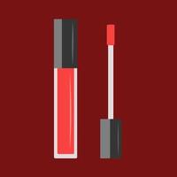 rote Lipgloss-Vektorillustration für Grafikdesign und dekoratives Element vektor