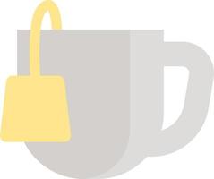 heiße Tasse Tee, Symbolabbildung, Vektor auf weißem Hintergrund