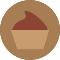 choklad muffin, illustration, på en vit bakgrund. vektor