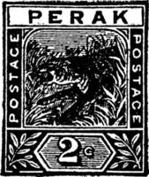 sund avräkningar 2 cent stämpel i 1892, årgång illustration. vektor