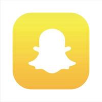 Snapchat-Symbol, iOS-Snapchat-Social-Media-Logo auf weißem Hintergrund, freier Vektor