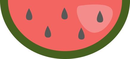 Scheibe Wassermelone, Illustration, auf weißem Hintergrund. vektor
