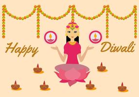 Free Goddess Lakshmi Vector Illustration