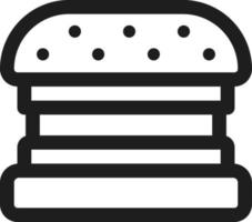 Restaurantburger, Illustration, Vektor auf weißem Hintergrund.