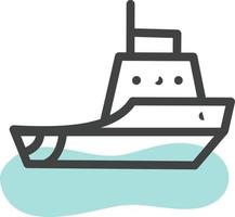 modern fartyg, illustration, vektor, på en vit bakgrund. vektor