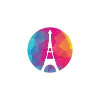 Eiffelturm-Logo-Design-Vorlage. Paris-Logo-Design. vektor