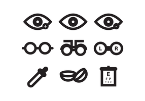 Augenarzt Icon Set vektor