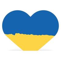 ukraina flagga i hjärta vektor