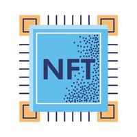 nft tech i mikrochip vektor