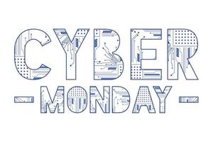 Cyber-Monday-Schriftzug vektor