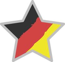 Deutschland-Flagge, Illustration, Vektor, auf weißem Hintergrund. vektor