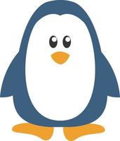 Blauer Pinguin, Illustration, Vektor, auf weißem Hintergrund. vektor