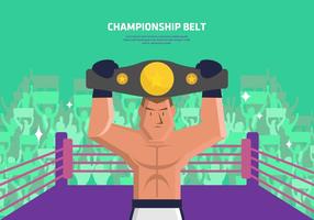 Boxer med Championship Belt Bakgrund vektor