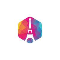 Eiffelturm-Logo-Design-Vorlage. Paris-Logo-Design. vektor