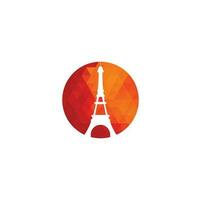 Eiffelturm-Logo-Design-Vorlage. Paris-Logo-Design. vektor