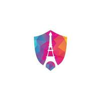 Eiffelturm-Logo-Design-Vorlage. Paris-Logo-Design. vektor