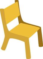 gul stol, illustration, vektor på vit bakgrund.