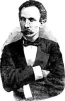 jose marti, vintage illustration vektor