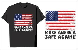 Machen Sie Amerika Salbei wieder T-Shirt-Design vektor