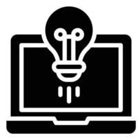 Computerdenken Symbol Vektor Illustration. Ausbildung . Technologie