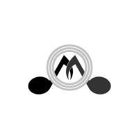 musik audio logotyp vektor