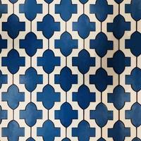 Illustrationsvektor des nahtlosen islamischen geometrischen abstrakten Musters blau und weiß gut für Tapete vektor
